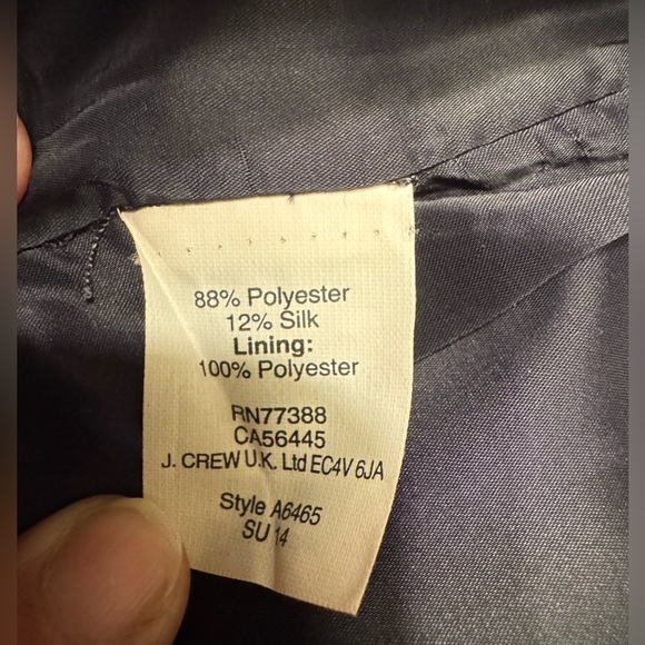 J. Crew Vintage Silk Blend Neon Stripe Navy Mini Preppy Pencil Skirt Sz 8 - Picture 5 of 8